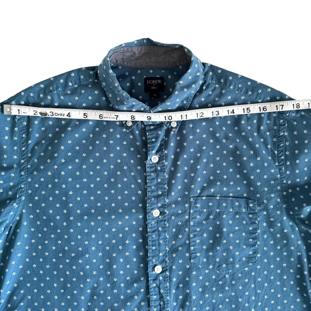 J.Crew Men's Floral‎ Print Button-Down Shirt Size M Long Sleeve 100% Cotton